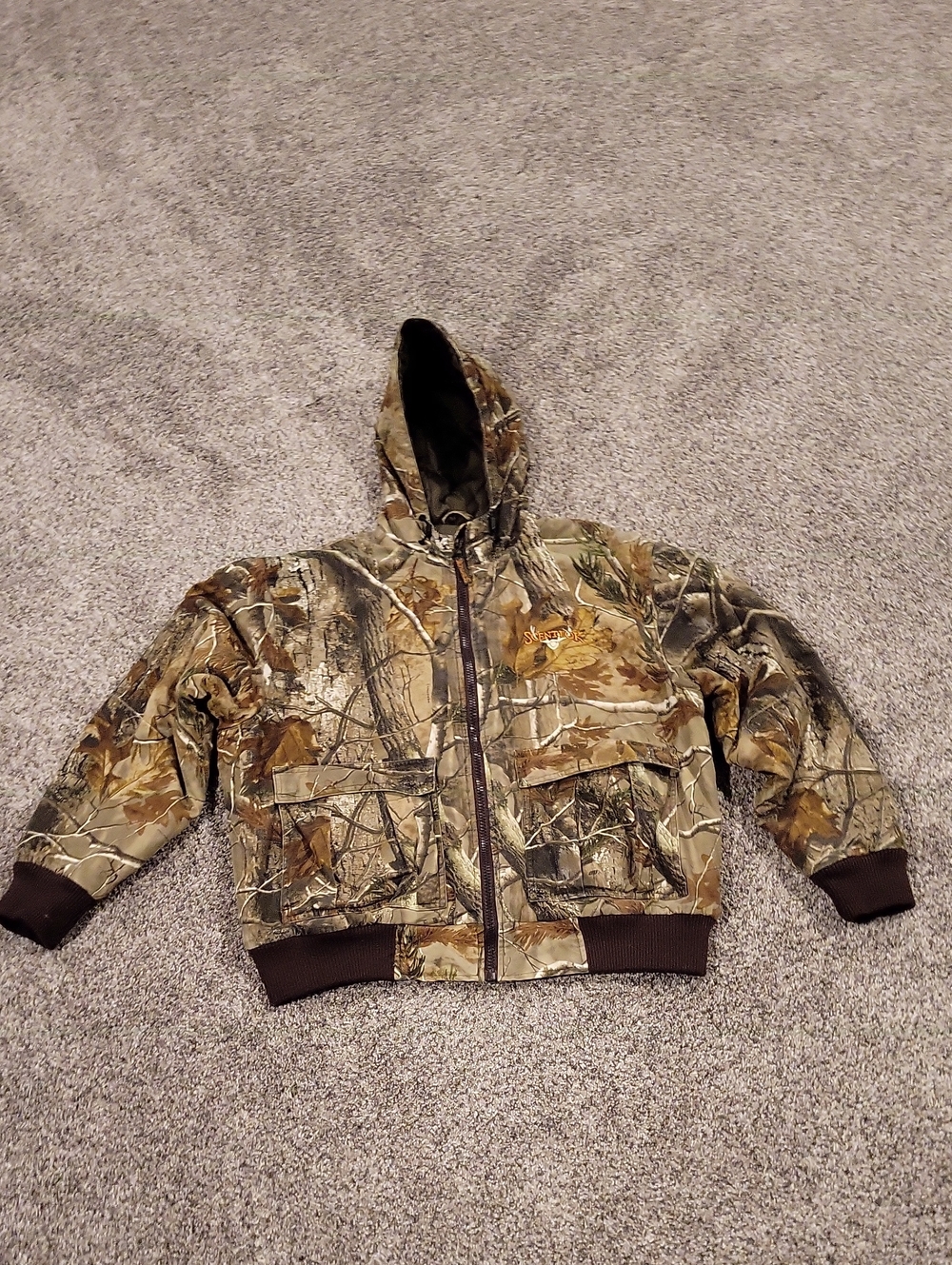 Mens Scentlok Camouflage Hooded Jacket - Realtree Camo, Size Large